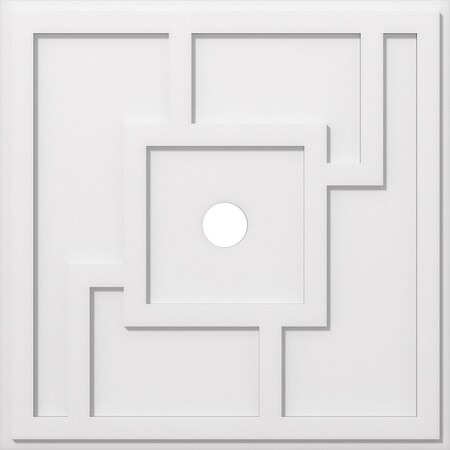 Knox Architectural Grade PVC Contemporary Ceiling Medallion, 30OD X 3ID X 10 1/2C X 1P